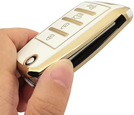 За Kia Key Fob Cover со тастатура мека TPU целосна заштита на автомобилот клуч за клучеви, компатибилен со Sorento Sportage Rio Soul Forte Forte