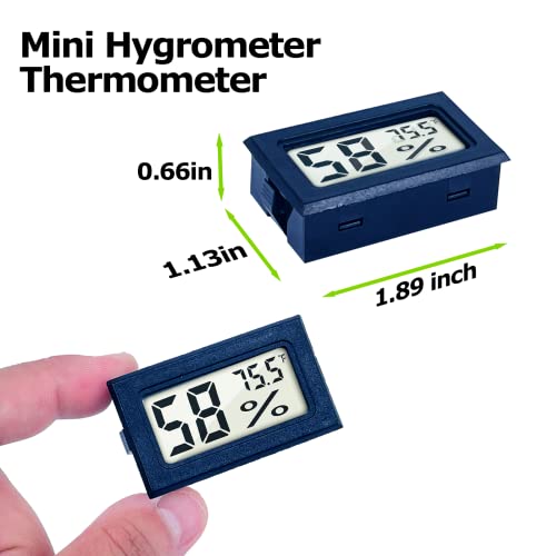 Fzhome 2 пакет во внатрешна температура и мерач на мерач на влажност, мини дигитален термометар хигрометар, мерач/сензор за влажност,