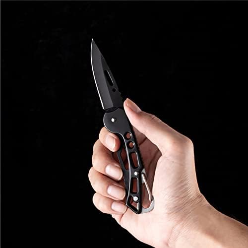 Нож за преклопување на џебот на џебот Епзеј, мини нож со ланец со клип, нож за сечење нож за нож од не'рѓосувачки челик, нож за