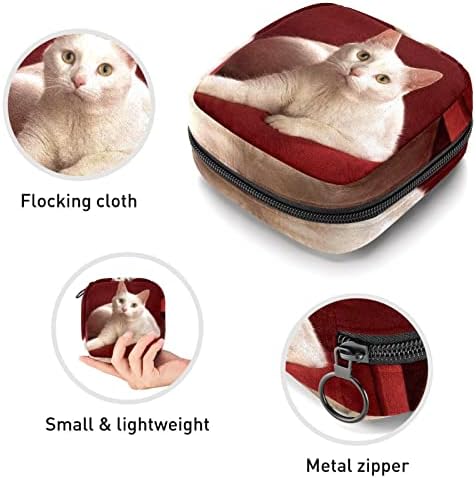 Период торба, санитарна торба за складирање на салфетка, торбичка за периоди, торба за шминка за патувања, мачка
