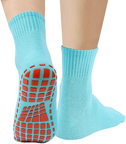 Новајард не лизгачки чорапи јога болнички чорапи зафаќа чорапи за жени мажи пилатери бари 10пари