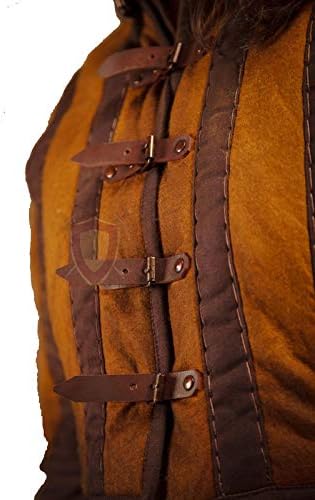 Средновековни средновековни дебели ракави со половина должина на гамбесон палто Актон јакна оклоп, памучна ткаенина