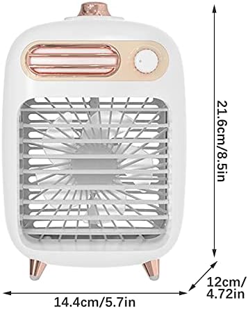 Електричен климатик, USB личен ладилник за воздух со двојно спреј овластувач 3 Брзина ладилник тивок ноќен светло силен ветер без