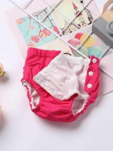 Yeakor Baby Baby Девојки кои можат да се користат за пливање со пливање, прилагодливи прилагодливи шорцеви за пливање, долна облека топла розова 6-9 месеци