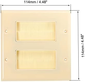 ПАТИКИЛ Четка Ѕид Плоча Декорација Ѕид Панел Кабел Помине Низ Двојна Банда 114ммх114мм Беж За Нисконапонски Кабли