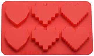 DIY кристал капка лепак за лепак за лепак за лепак за пиксели во форма на срцев силиконски мувла за возрасни, комплетни со миксер, со