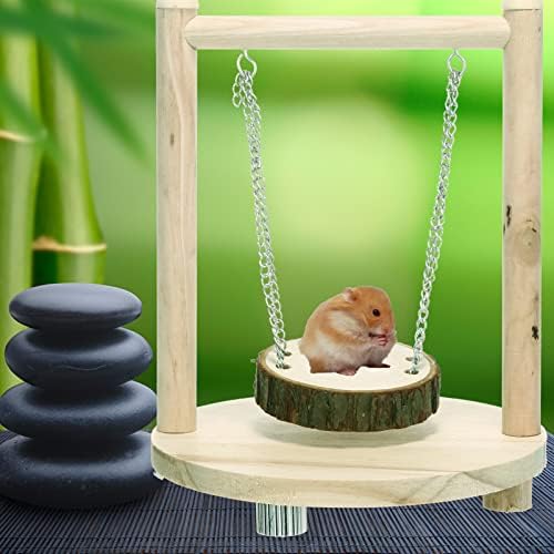 Ipetboom Cage Gerbil Log Swing Surplies PET смешен хрчак сириски стаорец дрво платформа додатоци chinchillas верверица заморчиња висечки