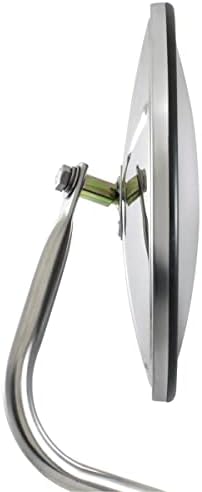 Обединет Пацифик 60036 Трипод од не'рѓосувачки челик Фендер огледало Монт 8 ½ ”тркалезно конвексно огледало, хромирано позлатено, прилагодливи