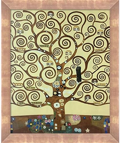 La Pastiche Tree of Life со црвена рамка од розово злато, 19 x 23