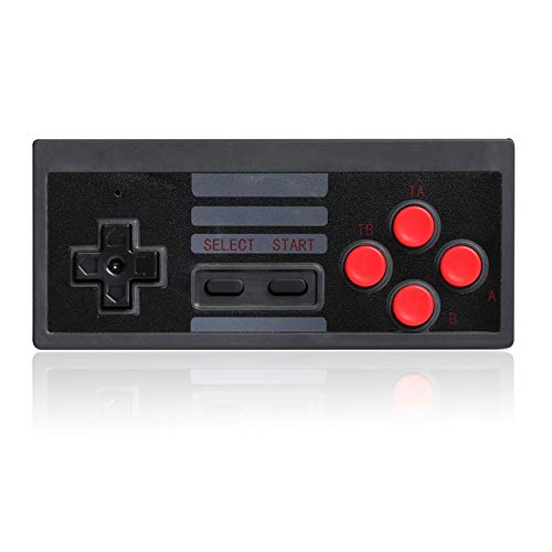 OSTENT безжичен контролер + приемник GamePad за Nintendo NES Mini Classic Edition Famicom Mini конзола боја црна