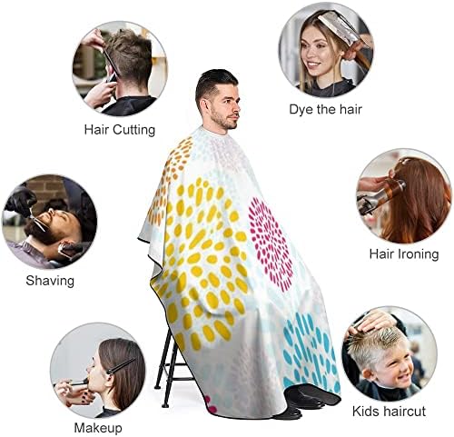 Голема наметка за сечење на косата за мажи, женски, вулгарни салони за цвеќиња со салони со прилагодливо затворање водоотпорна наметка за фризура за унисекс фризур