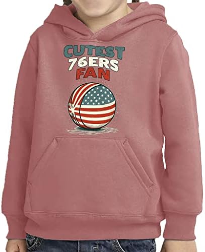 76ers навивачи дете пуловер Худи - Американско знаме сунѓерско руно худи - патриотска худи за деца