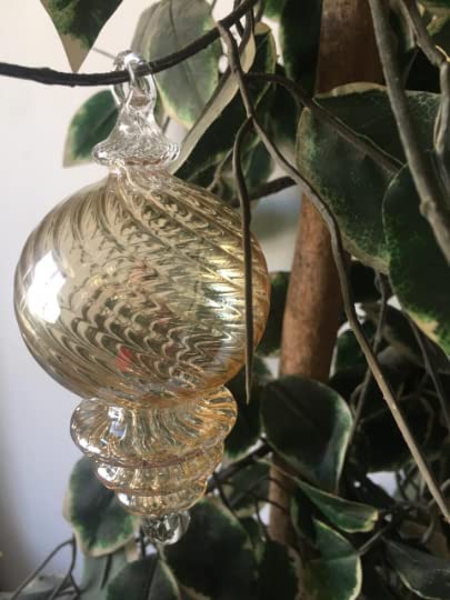 Виси Злато Стакло орнаменти За елка | Божиќ украси | Дрво украси за дневна соба | мини и симпатична роденден подарок | Виси орнаменти