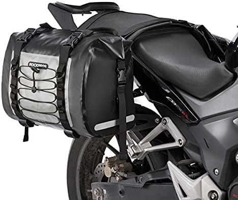 Торба со седло торбички со мотоцикли од рокброс, водоотпорна торба 60L за Хонда Јамаха Сузуки Пакет за мотоцикл што може да се одвои торба за одвој што може да се одво