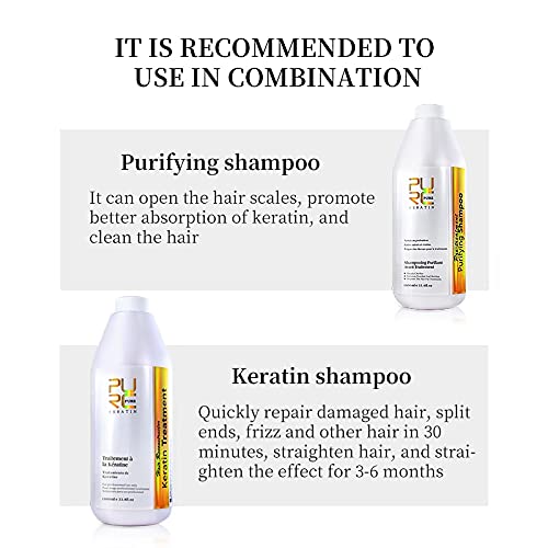 Професор за третман на шампон на yiylunneo 1000ml кератин, зацрвстување на косата пред и по чистењето на косата Заштитете ги