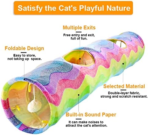 ЏИНЈАВЕИ Преклопливи Дупки За Тунели За Миленичиња За Мачки Склопувачки Виножито Канал За Мачки Шатор За Мачки Играчка За Обука