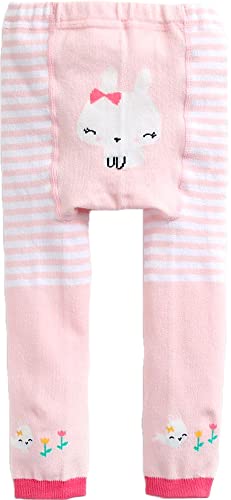 Бебе девојки и момчиња за бебиња за бебиња и момчиња Тесни чорапи розови зајаче 12м-24м