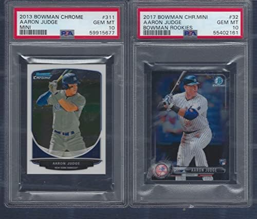 PSA 10 AARON Судија 2 Дебитант за картички Bowman Chrome Mini оценет PSA Gem Mint 10 Yankees Superstar