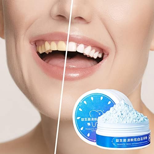 Плакета На Забите Свежи Блескави Бели Заби Прашок За Чистење На Дамки Од Заби До Лош Здив Белење На Забите За Намалување На Мирисот
