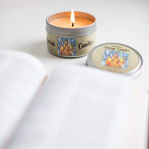 Свеќи за молитви за хризам - миризлива католичка ароматерапија свеќа - чиста пчела восок и масло од хризам - направени во САД