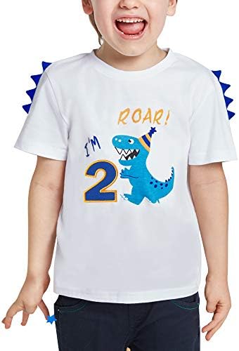 Роденденска маица со диносаурус 2-та роденденска забава Дино Б-ден момчиња ти подарок