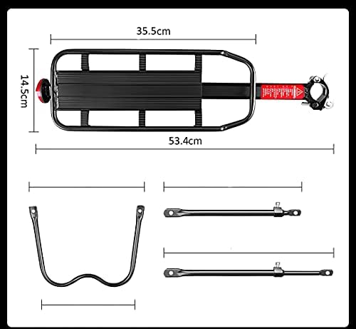 Велосипедски багажник за задниот дел за прилагодување на велосипедскиот носач со велосипеди со фидер табла поставена за потешки