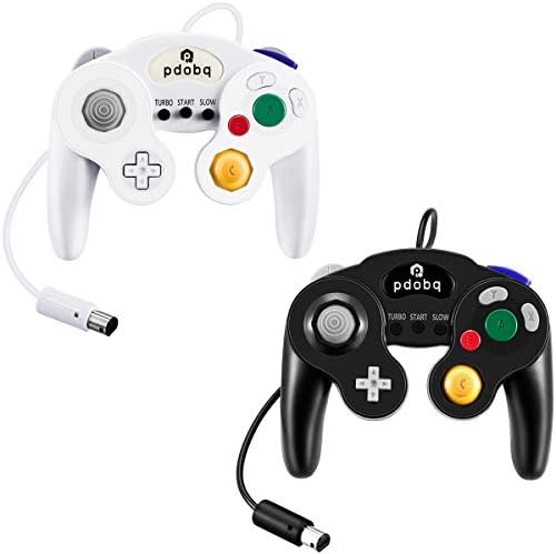 pdobq Жичен Контролер За Nintendo Прекинувач И Gamecube и Wii И Wiiu И КОМПЈУТЕР, 2 Пакет Класичен Жичен pdobq Контролер За Gamecube