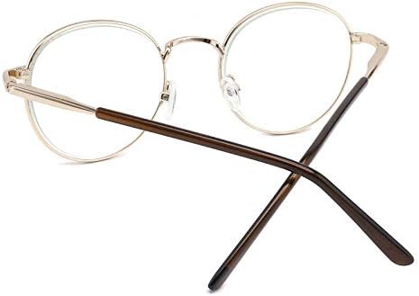 Тисмак Сина Светлина Блокирање Очила За Читање Жени Мажи Метални Очила Читатели Очила