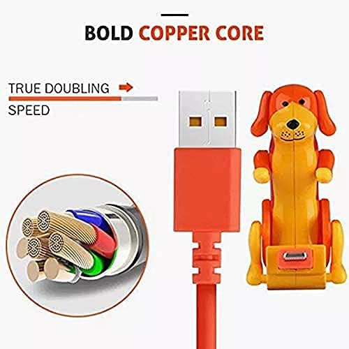 Awmskong Смешно кучиња за гушкање за брза полнач, преносен кабел за полнење кучиња, паметна паметна телефонија за кучиња, USB кабел