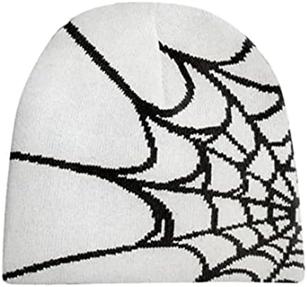 Sindloger Y2k Beanie Beanies Y2k Spider Beanie Spider Web Beanie Beanies Жени Beanie Капи За Мажи Y2k Додатоци