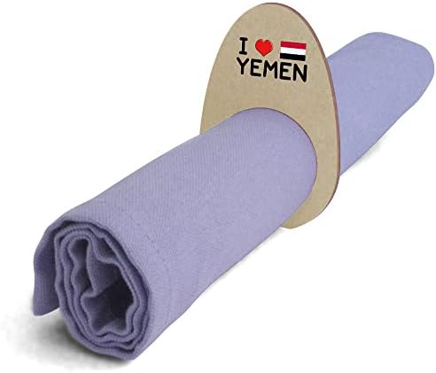 Azeeda 5 x 'Јас ги сакам Јемен' дрвени салфетки/држачи