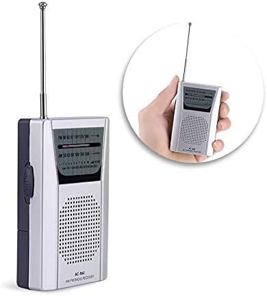 Преносни радија со кратки бранови, BC-R60 Универзален мини радио преносен FM/AM светски приемник вграден во сребро на звучникот,