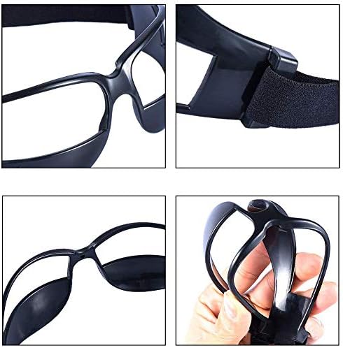 10 компјутери кошаркарски очила за дриблинг за дриблинг, професионална помош за обука за кошарка, прилагодлива еластична лента за безбедност на очила за очила за де