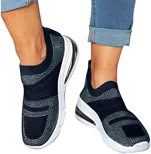 Sneaksенски патики на Флекманарт, лизгање на мрежни мрежи за дишење лесни чевли за трчање чевли за одење на перница