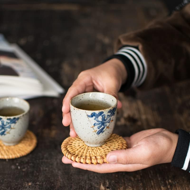 Zenation висококвалитетен сино -бел порцелан кунг фу чај сет со 1 чајник, 2 чаши чајни, погодни за дома, канцеларија и подароци