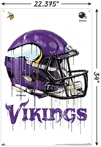 Нфл Минесота Викинзите-Капе Шлем 20 Ѕид Постер Со Притисни Иглички