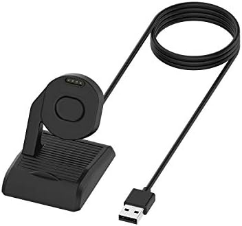 Полнач Док Компатибилен со Суунто 7, преносен адаптер за полнење магнетна замена со кабел за кабел за полнење со USB за Suunto 7 SmartWatch - црна