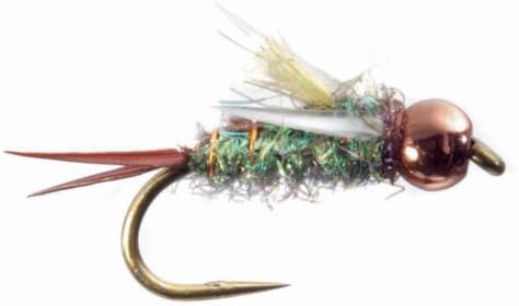 Umpqua психо принц злато мушка кадис зелена мува риболов мушка глава мулти-пакувања