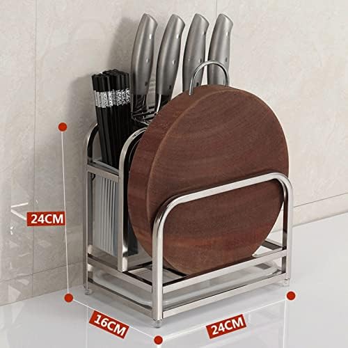 Ахвац прибор за јадење кука од не'рѓосувачки челик држач за складирање на кујна, тип кујнски полица решетката тенџере за сечење