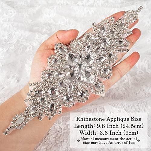Shidianyi Elegant Sash/Applique на венчавки - Rhinestones Hot Fix или Sew On