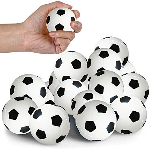 Артреатичност Фудбалски стрес олеснување од пена топки за деца, сет од 12, спортски топки за олеснување на анксиозноста, идеја,