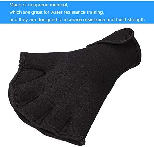 2 пара ракавици за пливање водни тренинзи за пливање на ракавици неопренови нараквици, мрежни фитнес за обука за отпорност на вода за обука на ракавици за нуркање с?