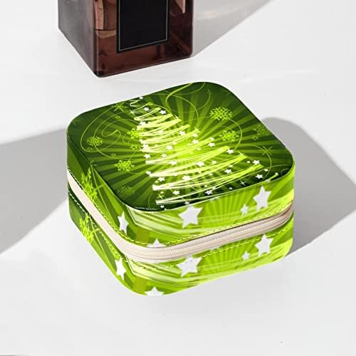 VBFOFBV патувачки накит кутија Организатор за патувања за накит, организатор за патувања за накит Мала кутија за накит за жени, куќиште за патувања за накит, елка зелен