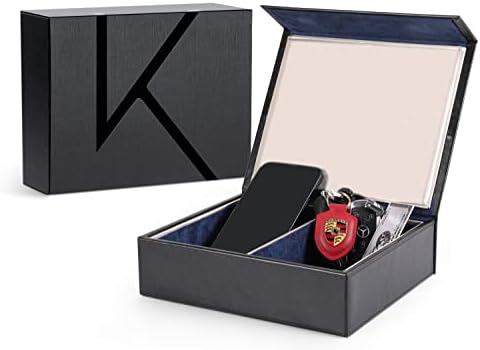 Kenark KK7 Plus-DB Елегантна кутија Фарадеј со 2 слотови, кутија за заштита на тастатура Faraday Key, кутија за заштита на автомобили,