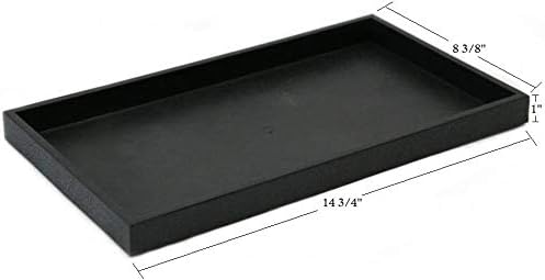 Симпатична кутија 6 пакет црна 1-инчна длабока целосна големина стабилен пластичен сад за накит