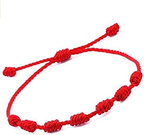 Фукиманман2020 4 пара рачно ткаени седум-дел прилагодливи рачни јажиња нараквица трансфер црвена јаже нараквица
