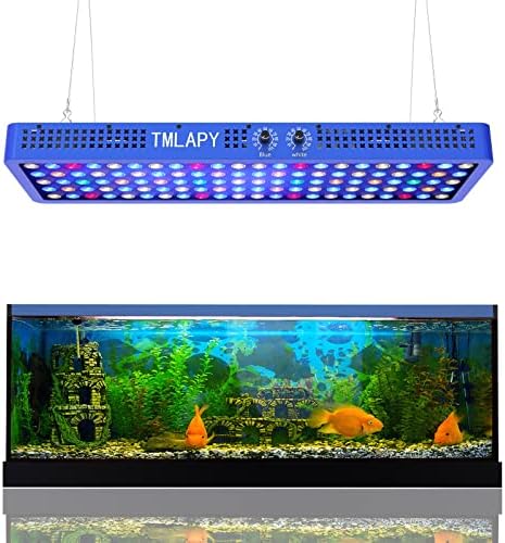 Tmlapy 330w Целосна Спектар Солена Вода Аквариум Светлина, LED Риба Резервоарот Светла, Повеќе Режими На Осветлување За Слатководни