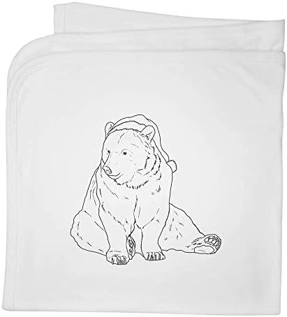 Azeeda 'Божиќна мечка' памучно бебе ќебе/шал