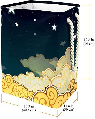 Нехомер Цртан Филм Стил Ноќно Небо 300д Оксфорд Пвц Водоотпорна Облека Ја Попречува Големата Корпа За Перење За Ќебиња Играчки За Облека