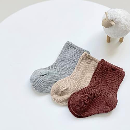 Шопи за деца со овци, унисекс бебиња чорапи за девојчиња за новороденчиња, кои се протегаат памучни чорапи за руфли, деца 0-36 месеци